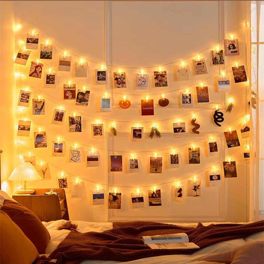 50 LED Fairy Twinkle Lights with Remote Control - 16.4ft Warm White Starry String Lights for Home Decor, Christmas, Halloween, Thanksgiving, Wedding & Valentine's Day - Perfect for Bedroom, Garden, Party and Outdoor Decoration