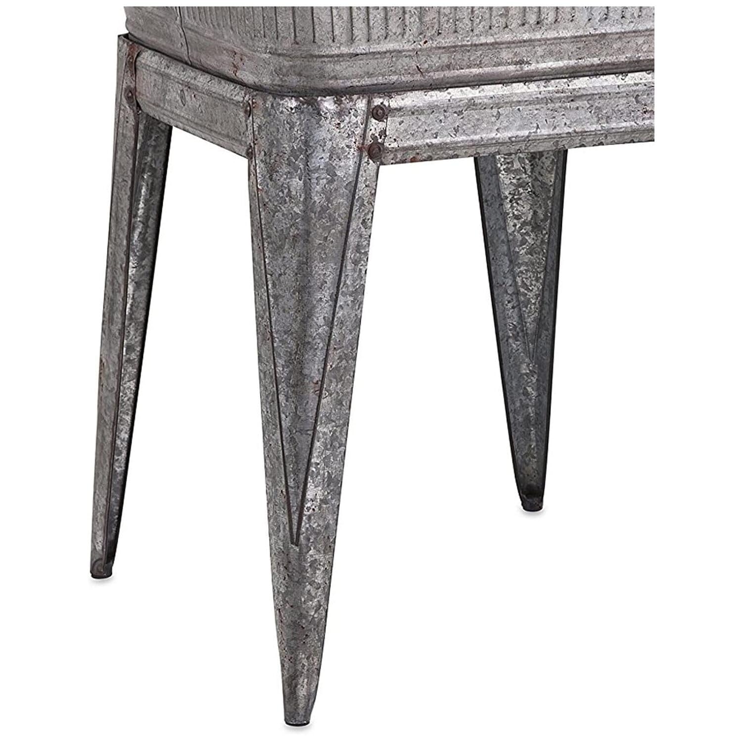 Rustic Galvanized Metal Tub with Angled Legs - 32