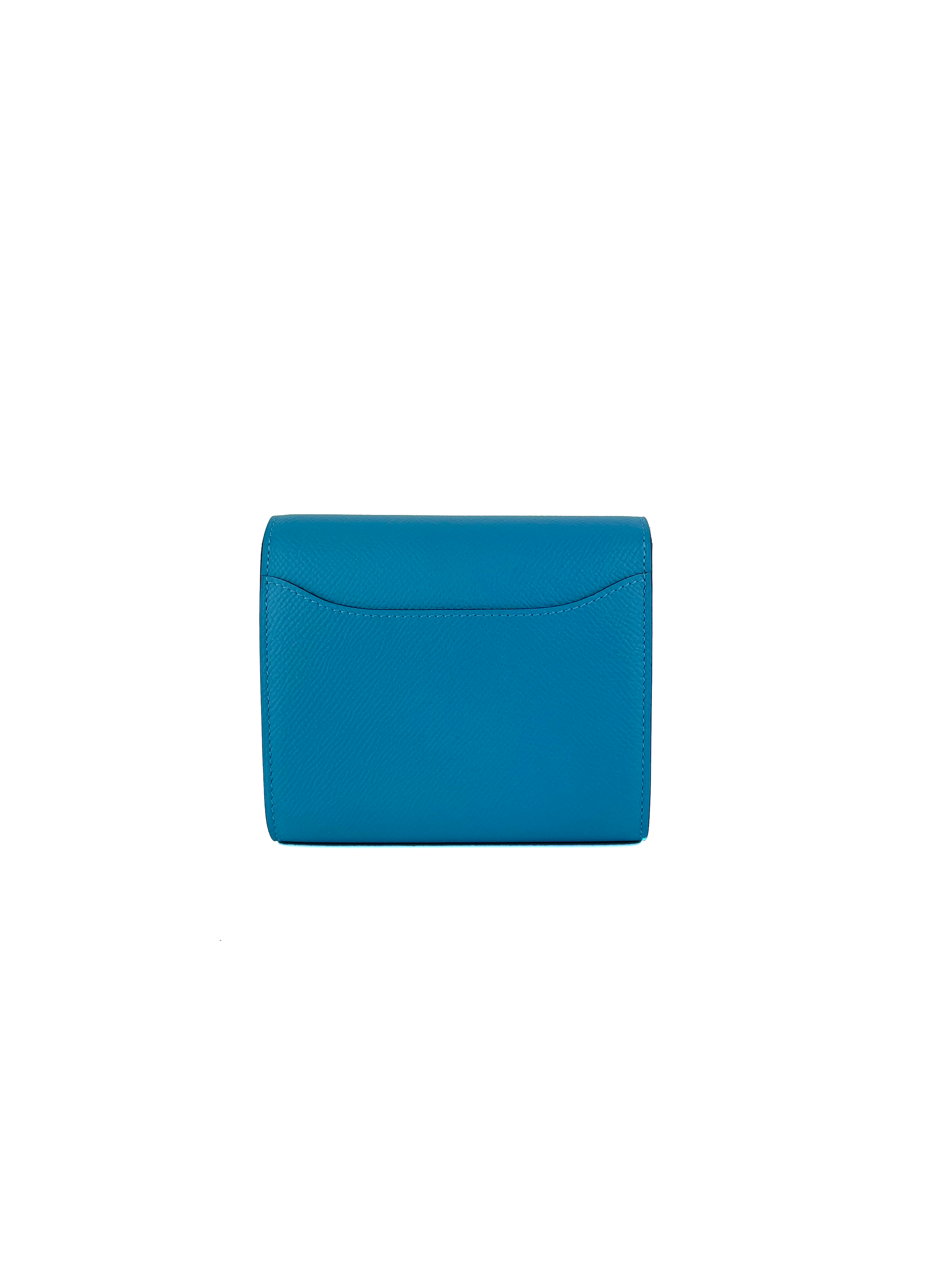 Hermes Light Blue Constance Wallet - Genuine Leather Luxury Wallet for Women | Perfect for Everyday Use, Travel & Special Occasions