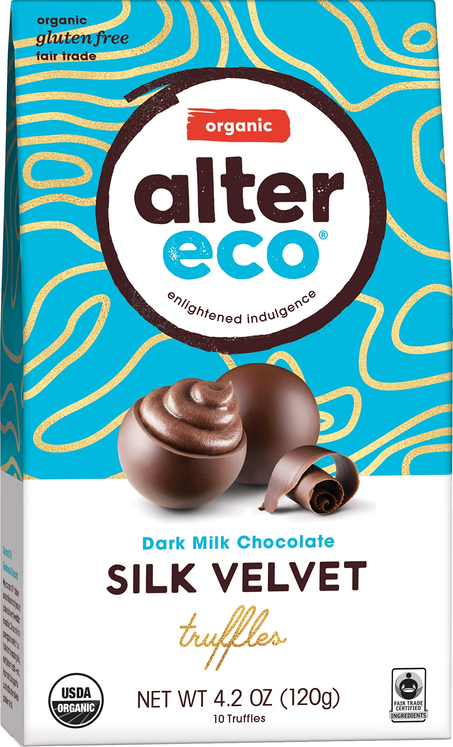 Organic Dark Chocolate Truffles - Fair Trade, Non-GMO, Gluten Free (6 Flavors) for Gifts & Desserts