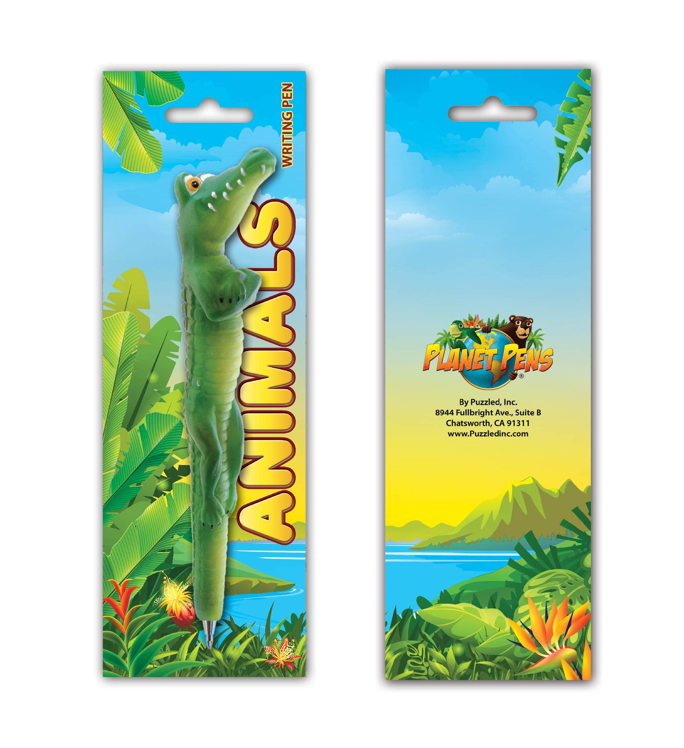 Puzzled Alligator Man Planet Pens - Unique Resin Writing Pen for Collectors & Gift Giving | Perfect for Office Use, Journaling & Creative Writing