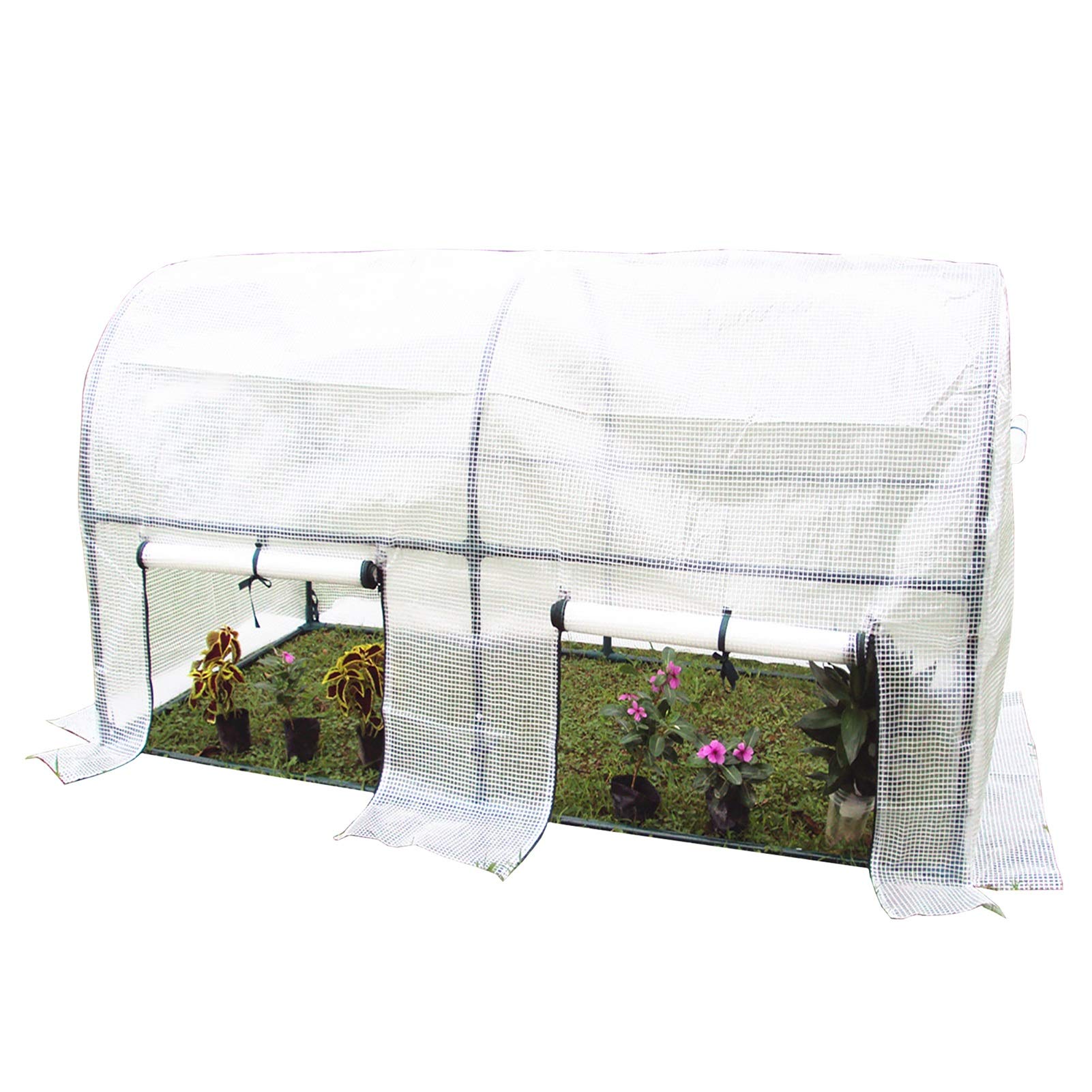 **Large Walk-in Greenhouse Tunnel for Outdoor Gardening - 300x100x100cm Hot House with PE Cover & Zipper Door - Perfect for Tomatoes, Vegetables & Plant Shelter (Ideal for Backyards, Patios & Urban Farming)**