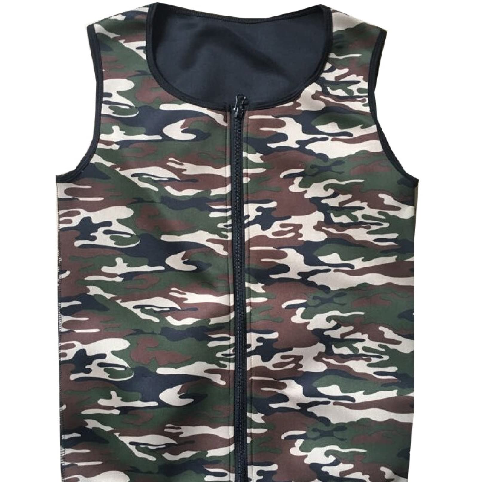 ChyJoey Men's Workout Sauna Vest with Zipper - Sweat Fat Burner Vest for Fitness, Weight Loss & Body Shaping - Slimming Tank Top for Gym, Running & Home Workouts