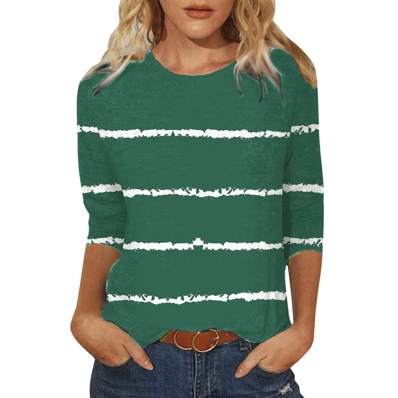 Women's Long Sleeve Crew Neck T-Shirts Pack - Casual Mid-Length Tops for Everyday Wear, Work & Outfits