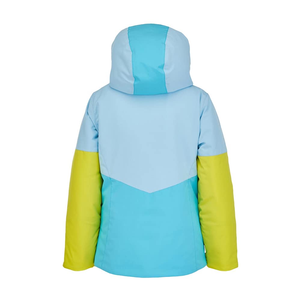 Spyder Girl's Conquer Jacket - Big Kids' Winter Snow Jacket in Bahama Blue Size 8 | Warm Waterproof Ski Coat for Girls Outdoor Activities & Snowboarding