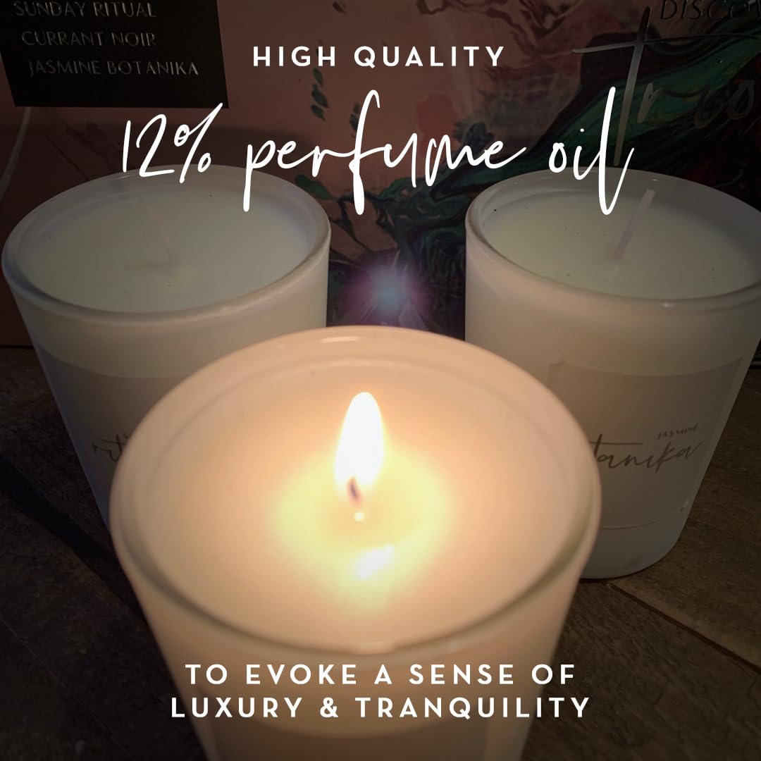 Premium Scented Candles Set - Non-Toxic, Long-Lasting 6-Hour Burn Home Fragrance Candles | Trio Gift Set (White Collection, 3x2.1oz) for Relaxation, Meditation & Romantic Ambiance