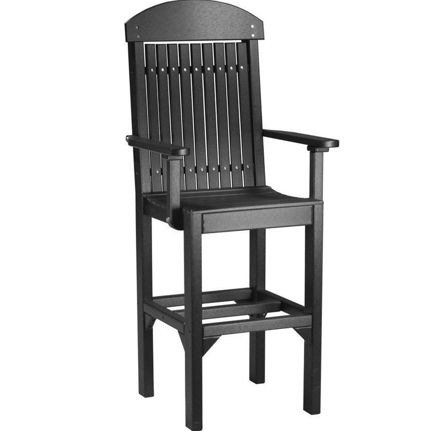 Eco-Friendly Recycled Plastic Captain Chair with Cup Holder - Durable Outdoor & Indoor Seating for Patio, Deck, Camping, and RV Use