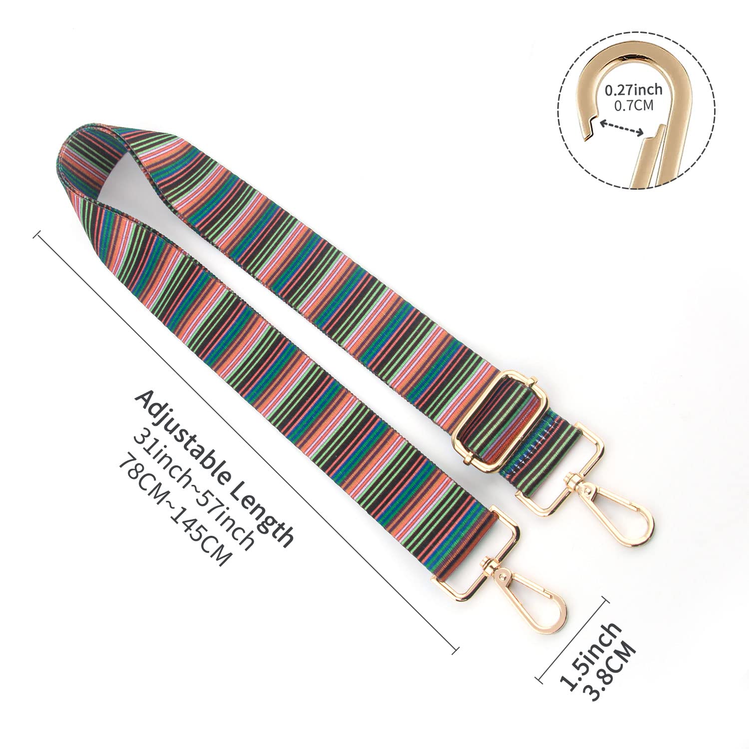 Wide Adjustable Crossbody Purse Strap Replacement - Durable Handbag Shoulder Strap for Women | Perfect for Everyday Use, Travel & Fashion Accessories