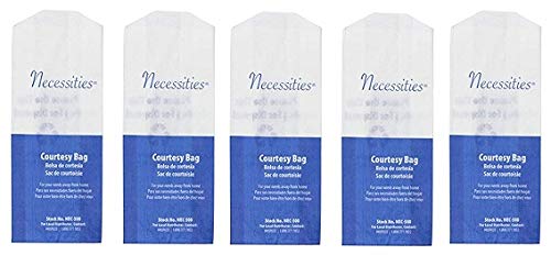 Disposable Feminine Hygiene Bags - Case of 500 (5 Bundles) | Hospeco NEC-500 | Odor-Proof & Leak-Proof Sanitary Waste Disposal for Travel, Work & Public Restrooms