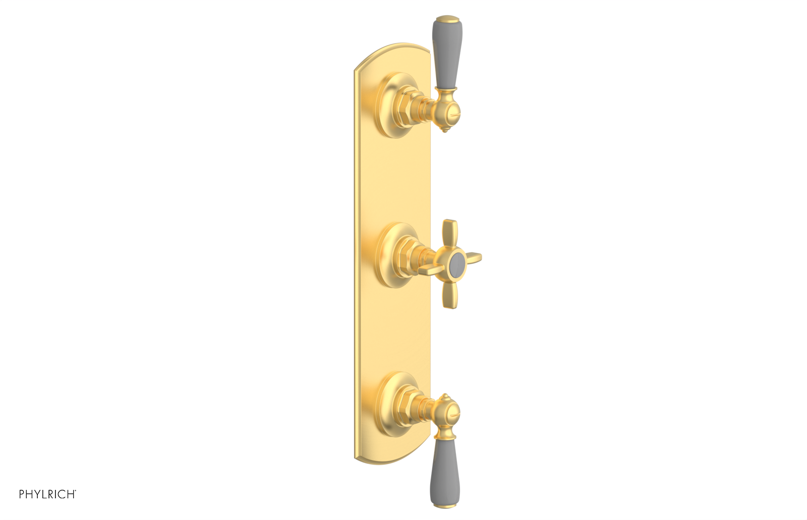 Jamestown Thermostatic Shower Valve with Dual Volume Control - Grey Accents (Model 4-740) for Bathroom & Spa Renovation