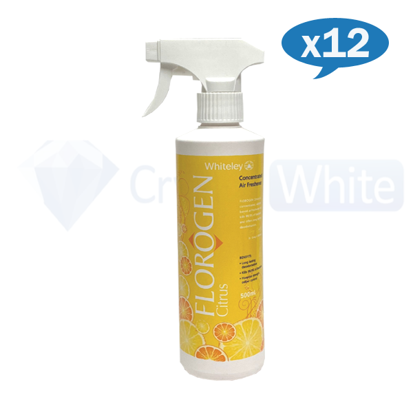 Whiteley Florogen Citrus Concentrated Air Freshener - Long-Lasting Home & Car Odor Eliminator - Perfect for Bathrooms, Kitchens, and Offices