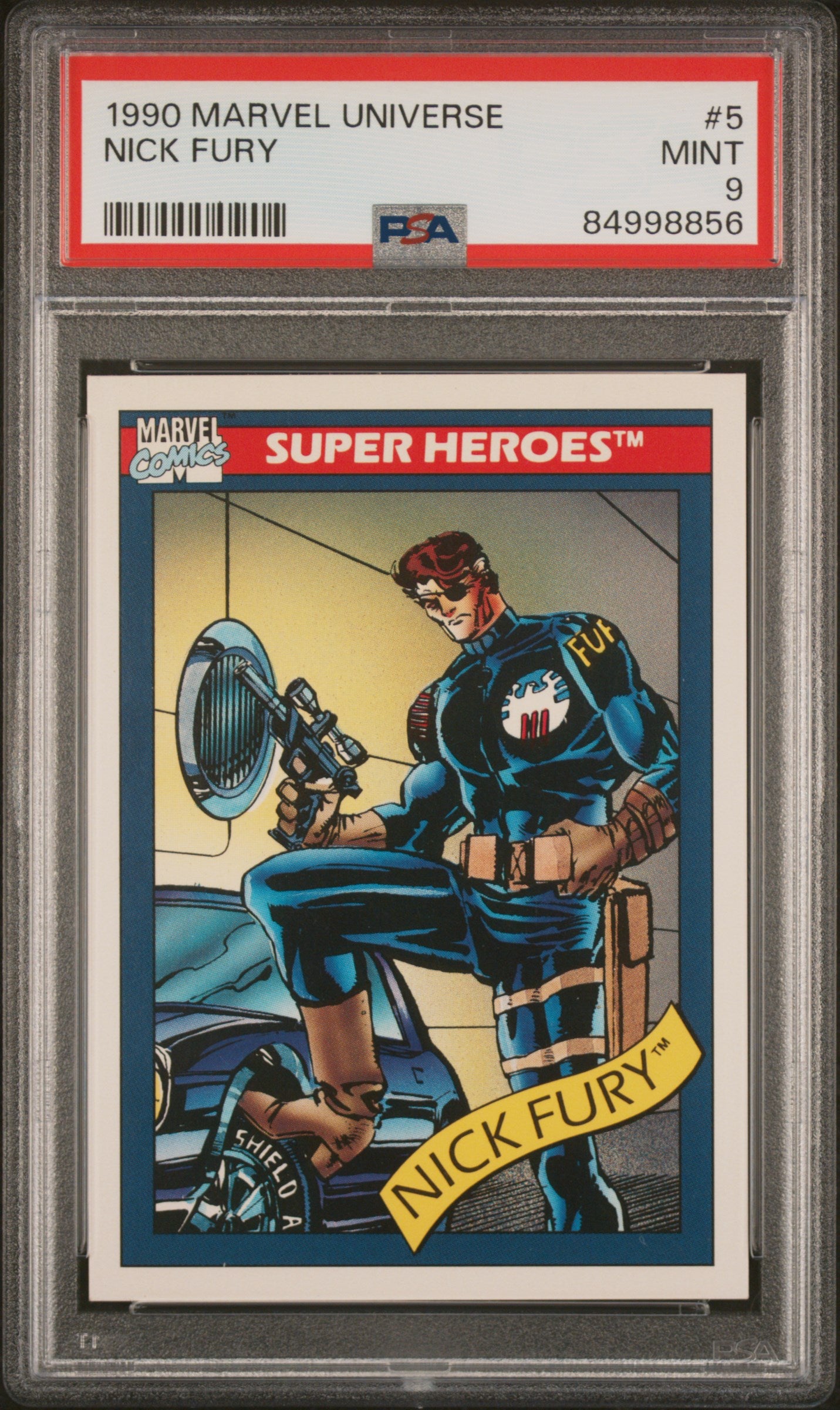 1990 Marvel Universe Nick Fury #5 PSA 9 Graded Comic - Rare Collectible for Superhero Fans & Investors | Perfect for Display, Gifts, and Comic Book Collections