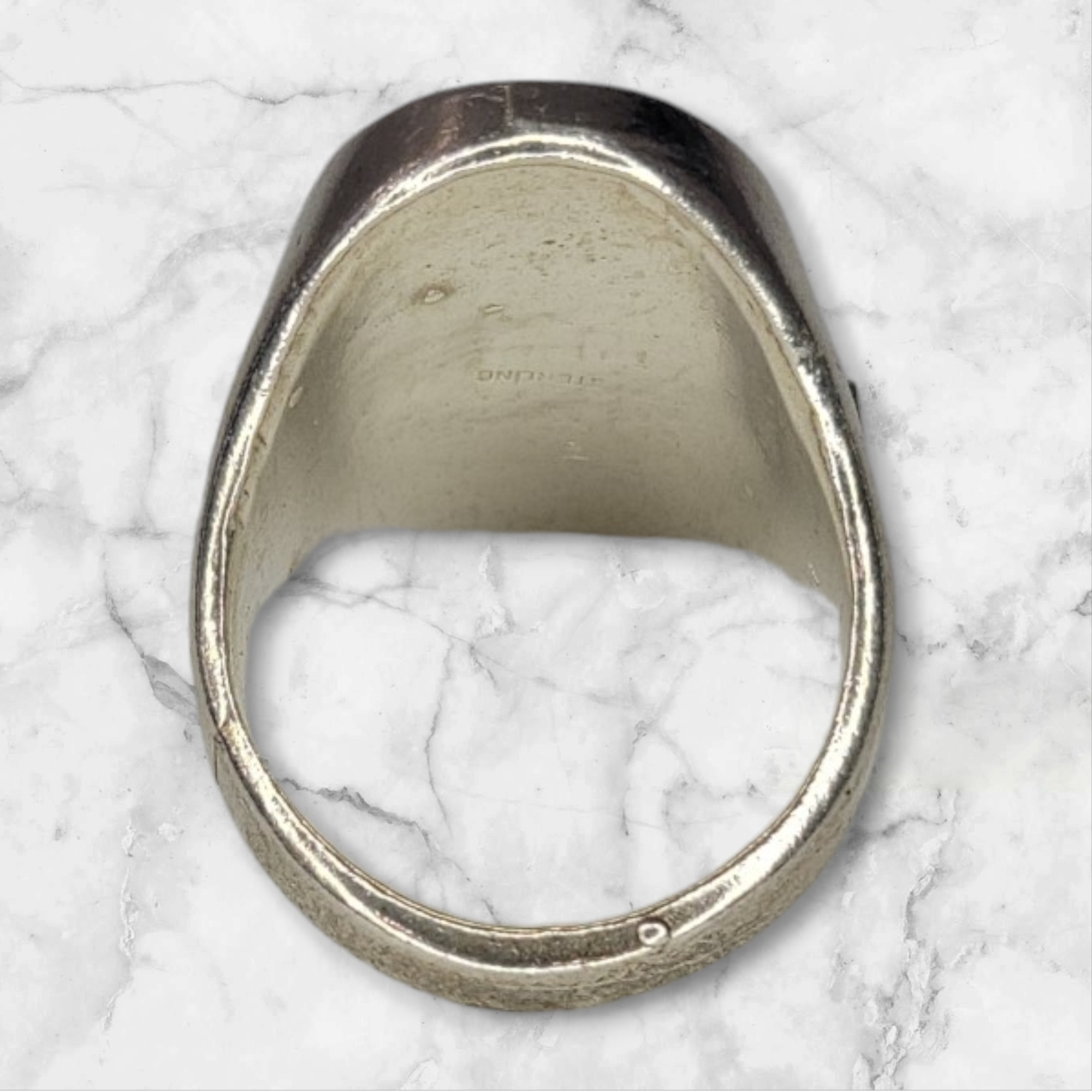 Solid Sterling Silver Inlay Rectangle Blank Setting - Rough Cast DIY Jewelry Making, Empty Ring for Carving & Engraving | Silversmith Supplies Size 8 & 10 | Perfect for Handmade Rings, Custom Jewelry Design & Metal Crafting Projects