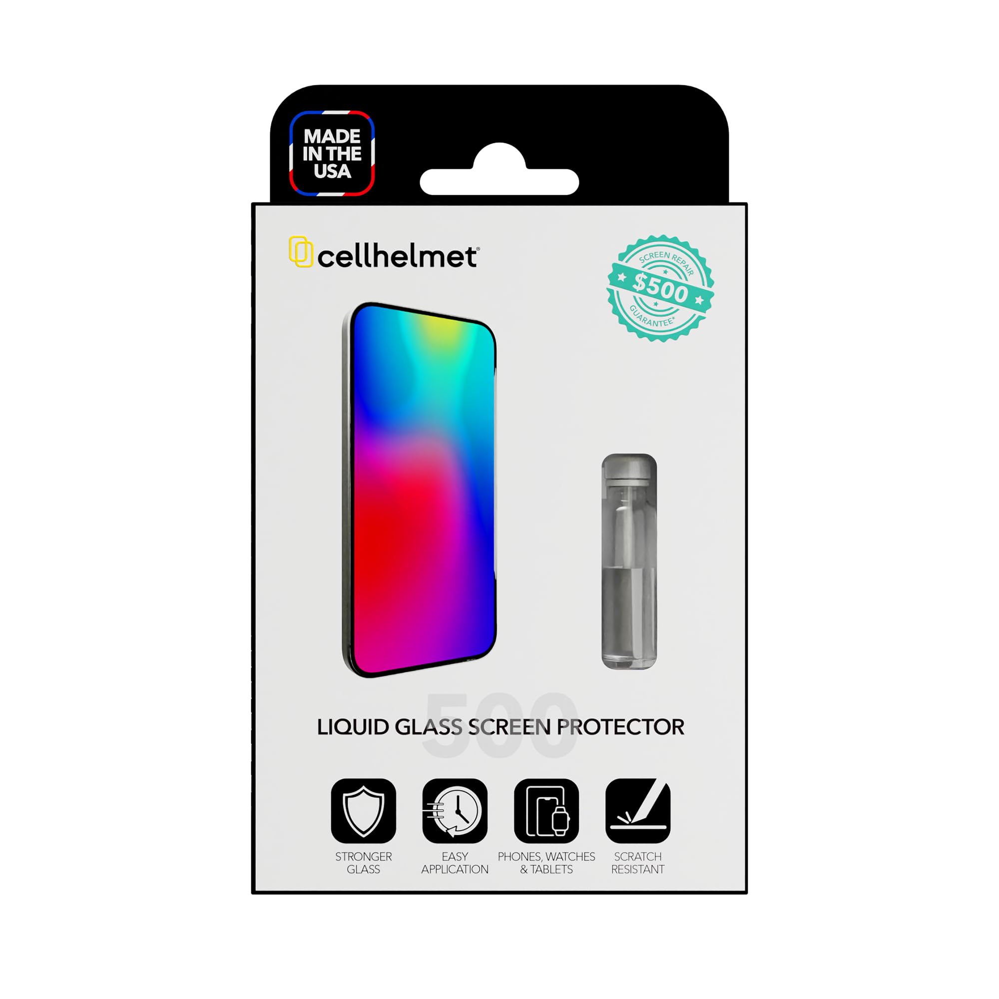 Cellhelmet Liquid Glass Screen Protector with $500 Repair Guarantee | Anti-Scratch & Shatterproof Nano Coating | Compatible with iPhone, Samsung Galaxy, Smart Watches & More | As Seen on Shark Tank | Perfect for Outdoor Adventures, Workouts & Everyday Protection