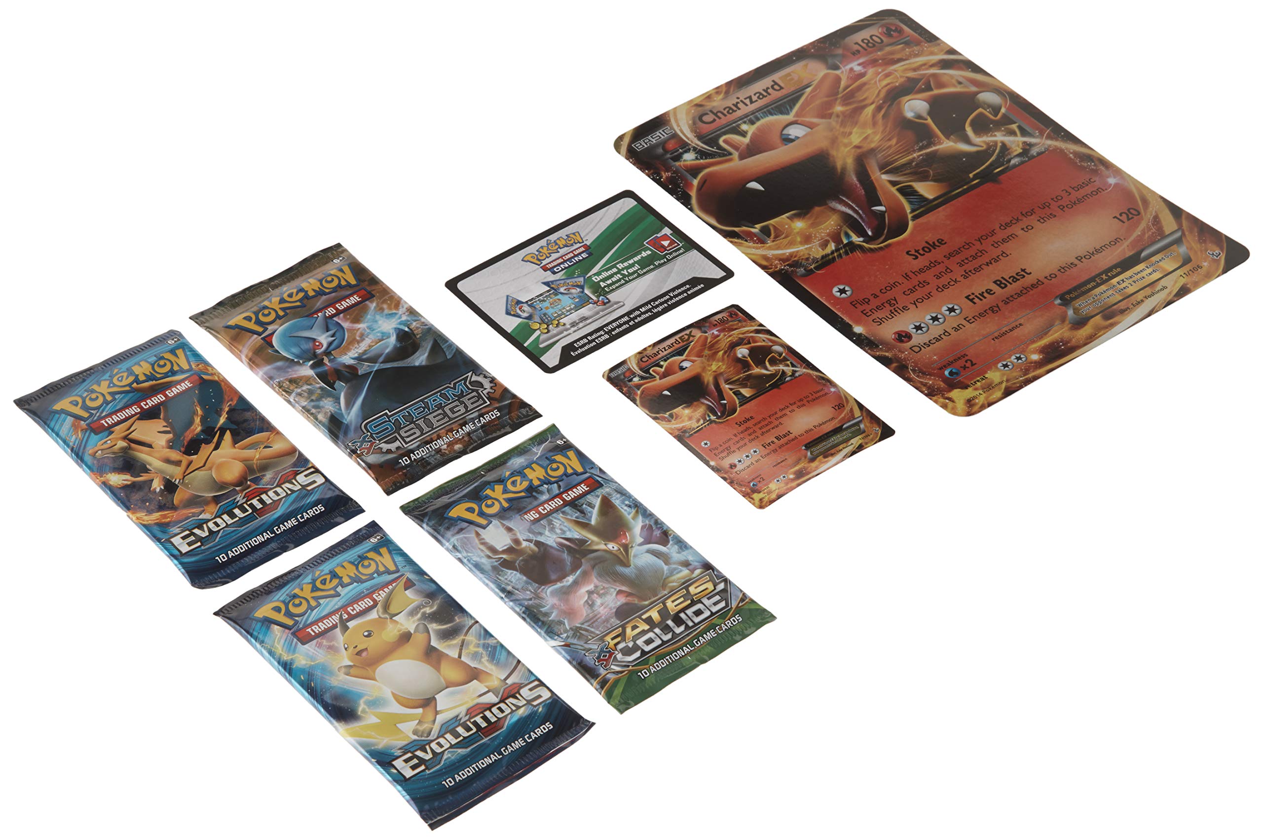 Pokemon TCG Charizard EX Box - Fire Blast Trading Card Game | Multicolor Collectible Cards for Battles & Display