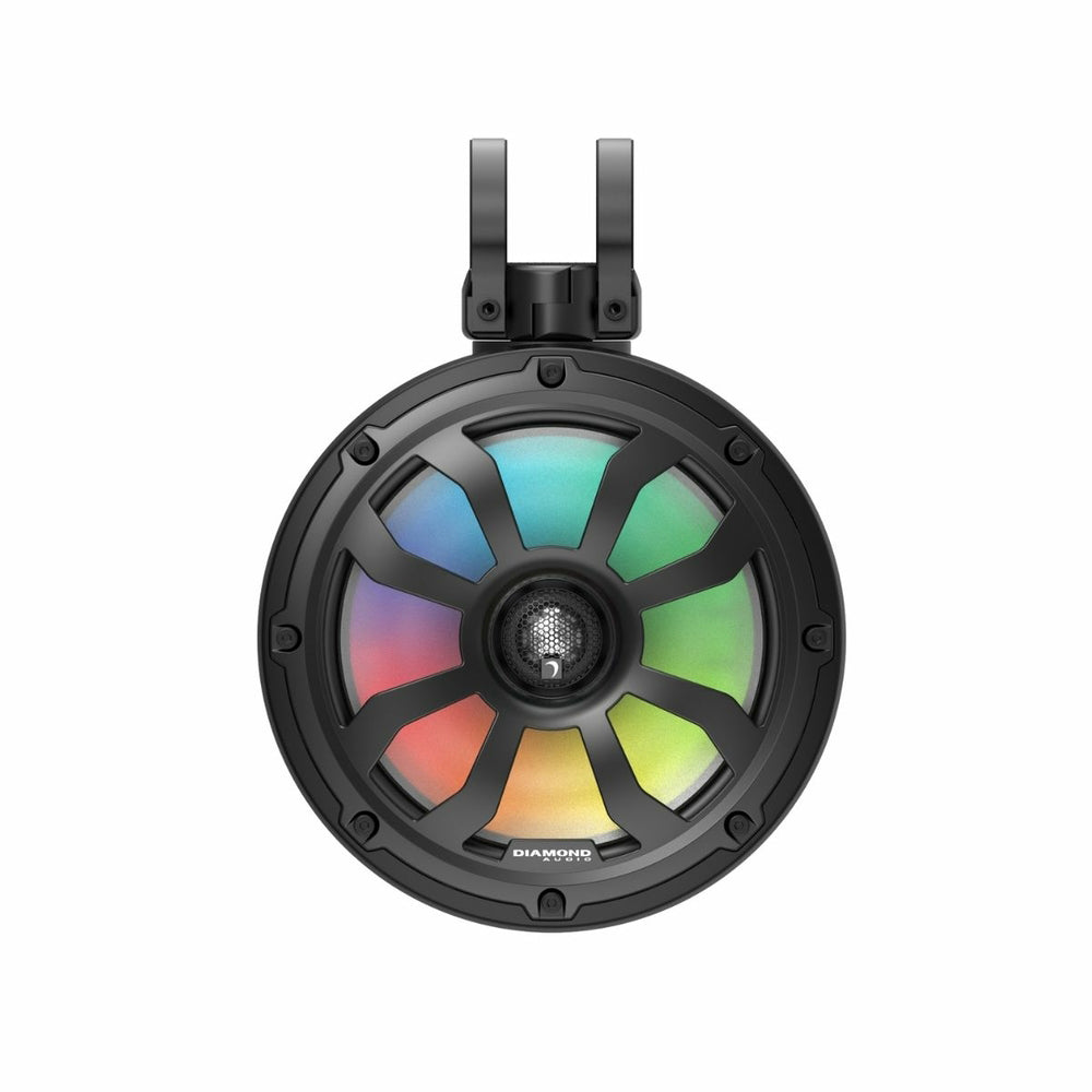 Diamond Audio POD8F4B 700W Peak (350W RMS) 8 Inch 2-Way Marine Tower Speaker Pod - Waterproof Boat Speakers for Outdoor Boating, Pool Parties & Marine Audio Systems