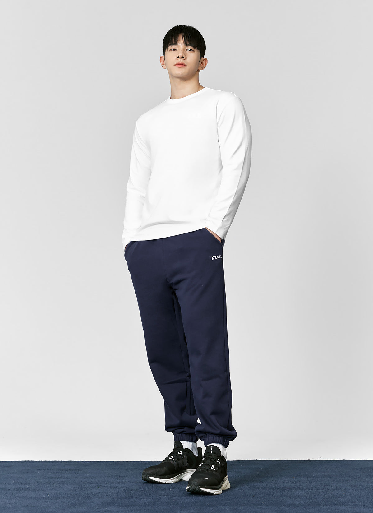 French Terry Loose Fit Jogger Pants for Men - Comfortable Casual Sweatpants with Elastic Waist & Pockets - Perfect for Lounge, Workout & Travel