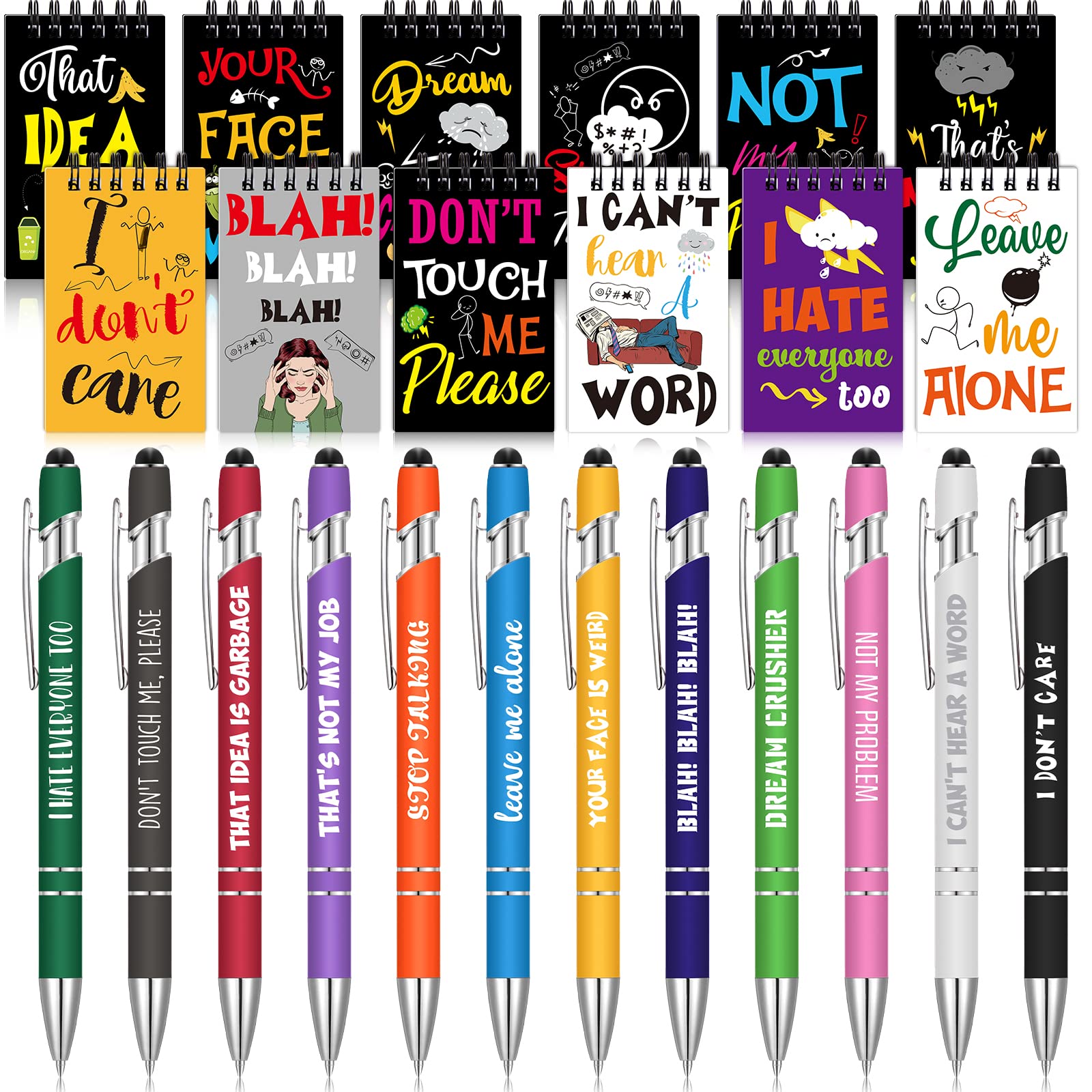 24-Piece Christian Gift Set - Bulk Bible Verse Pens, Scripture Notebooks, Religious Notepads & Ballpoint Pens - Inspirational Office Supplies for Nurses, Teachers & Church Groups - Perfect for Bible Study, Sunday School & Faith-Based Gifting