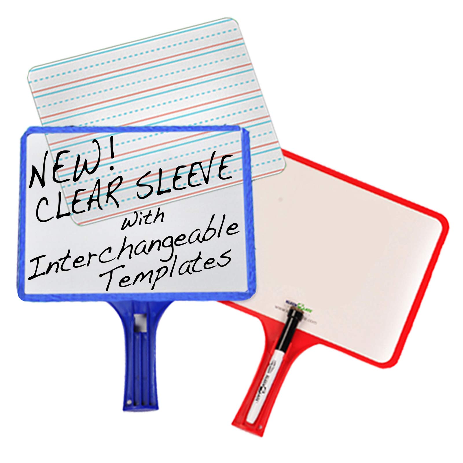 KleenSlate Customizable Rectangular Dry Erase Board Kit with Clear Dry Erase Sleeves - 24 Pack for Classroom, Office & Home Organization