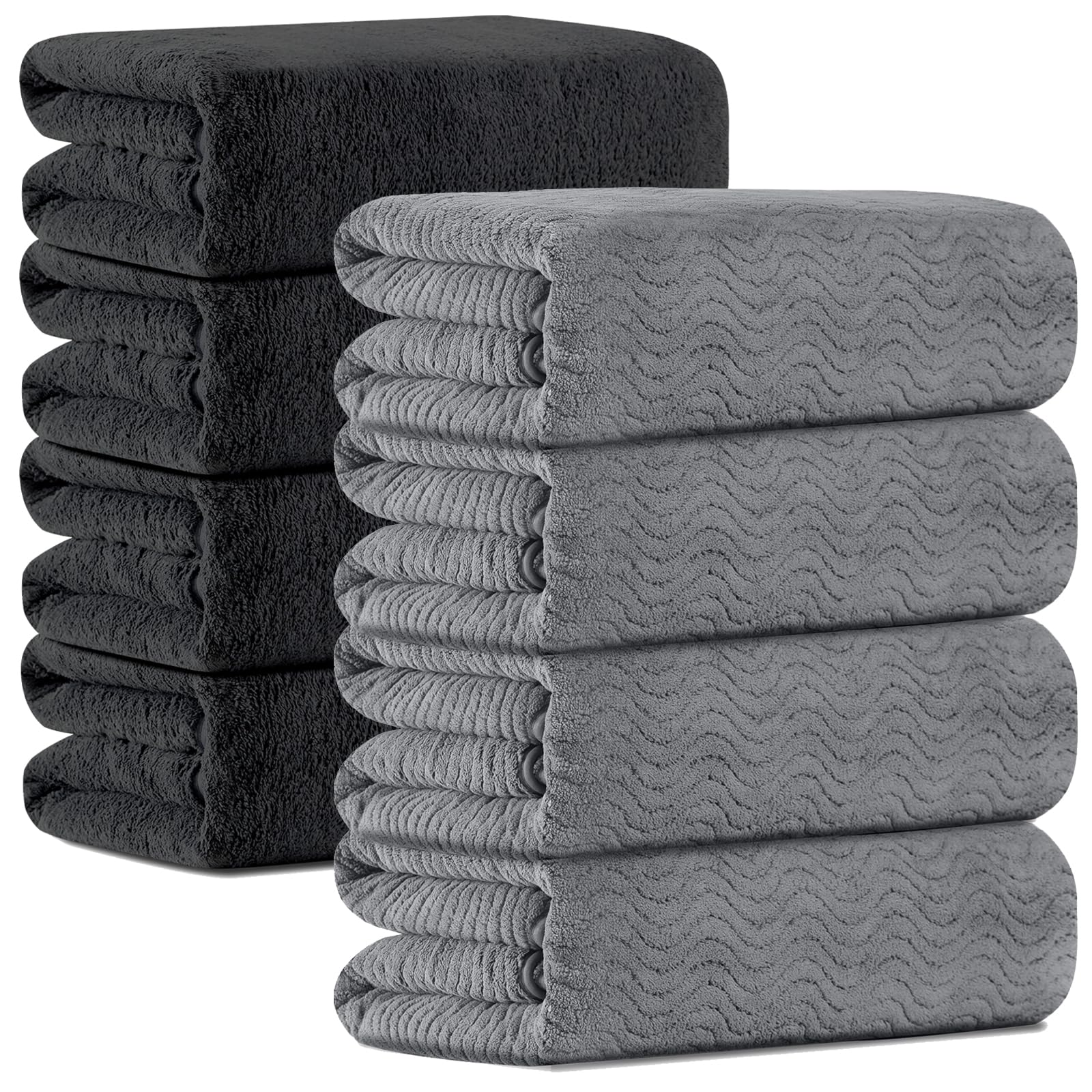Premium Extra Large Bath Towels Set - Ultra Soft & Absorbent 35x70 Inch Bathroom Towels (8 Pieces) for Spa, Hotel, or Luxury Home Use