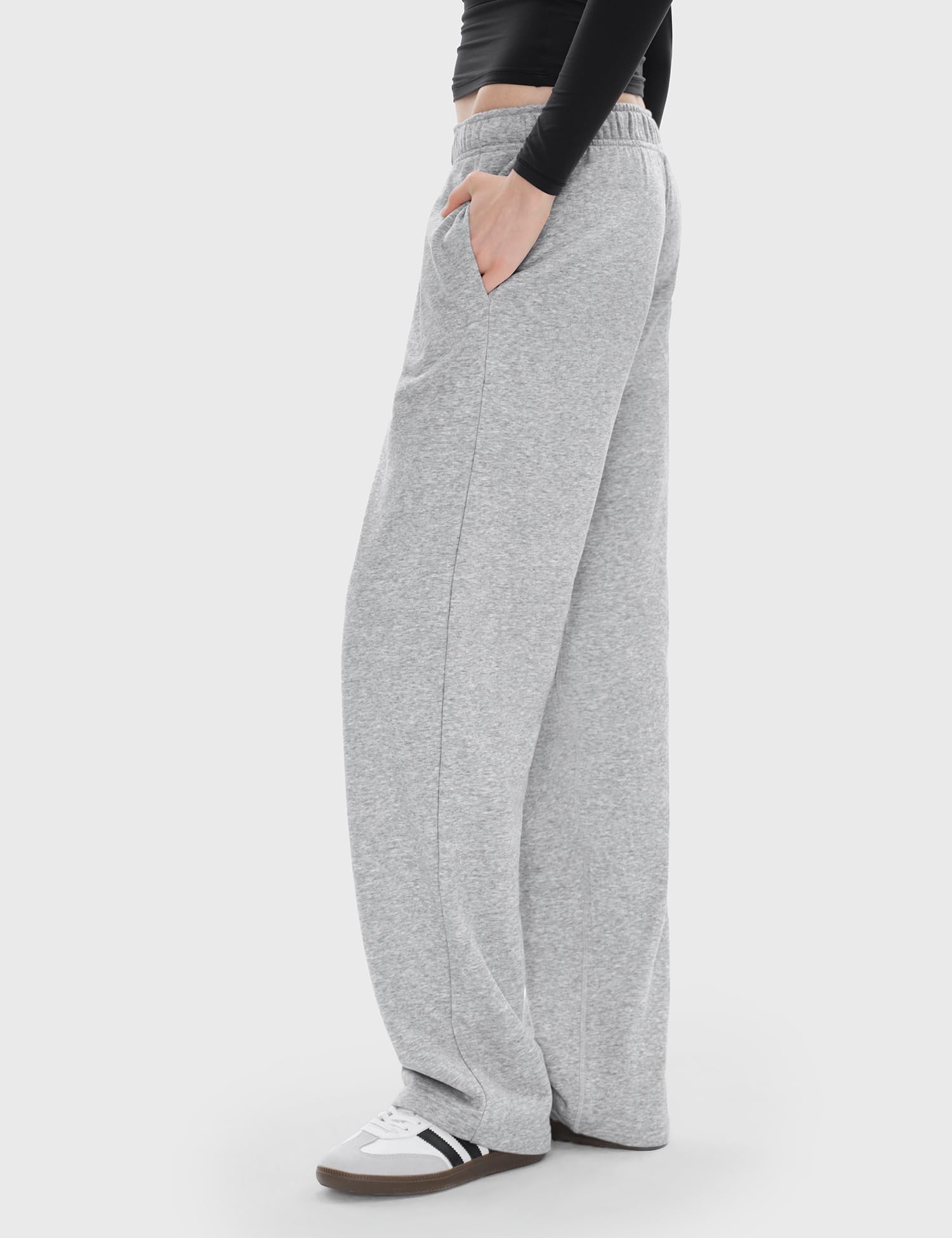 PUMIEY Women's High Waisted Wide Leg Sweatpants - Soft Lounge Pants with Straight Baggy Fit for Yoga, Running & Casual Wear | Airy Collection Comfortable Workout Pants
