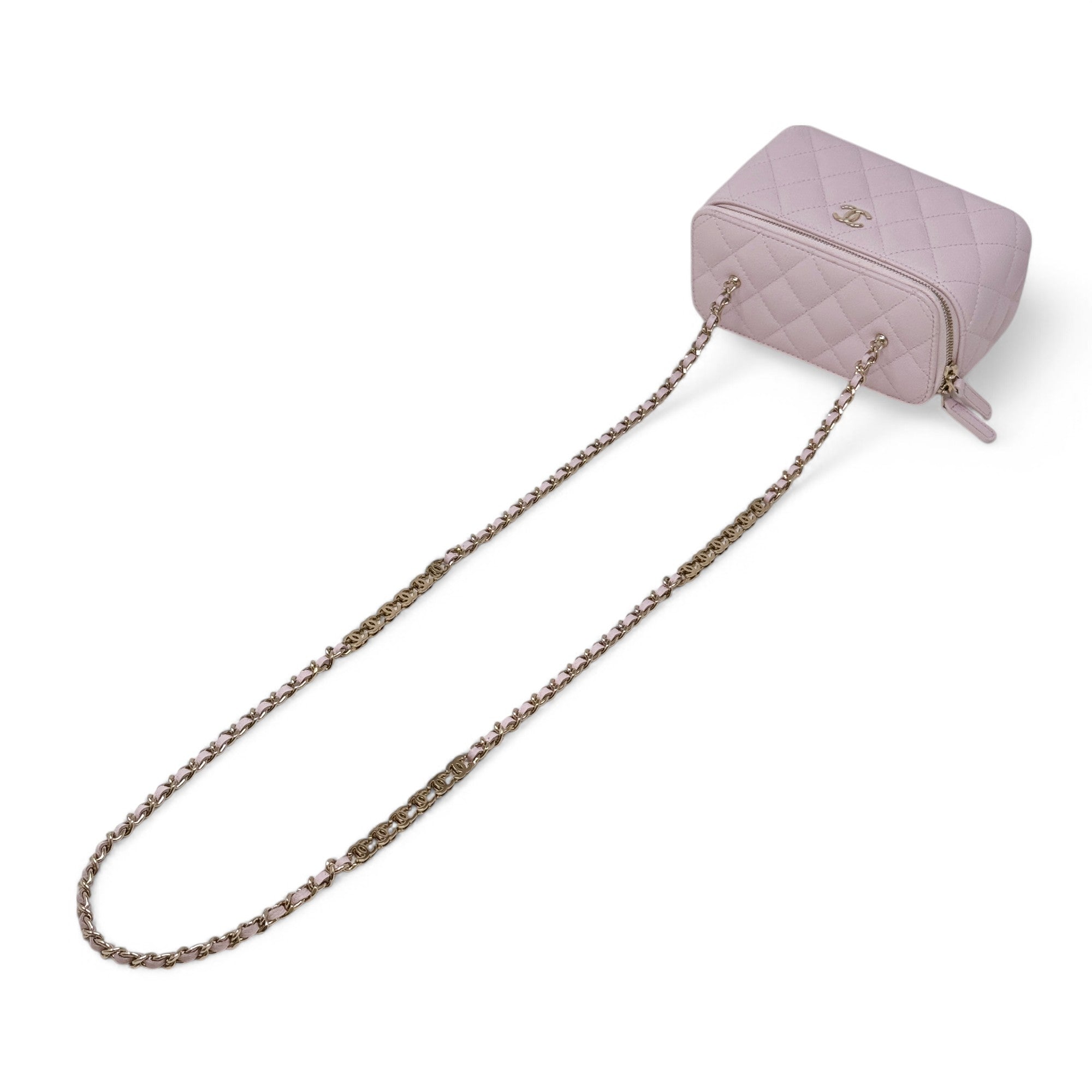 Chanel Pink Small Vanity Bag With Chain Crossbody - Luxury Designer Shoulder Bag for Women, Perfect for Parties, Dating & Night Out
