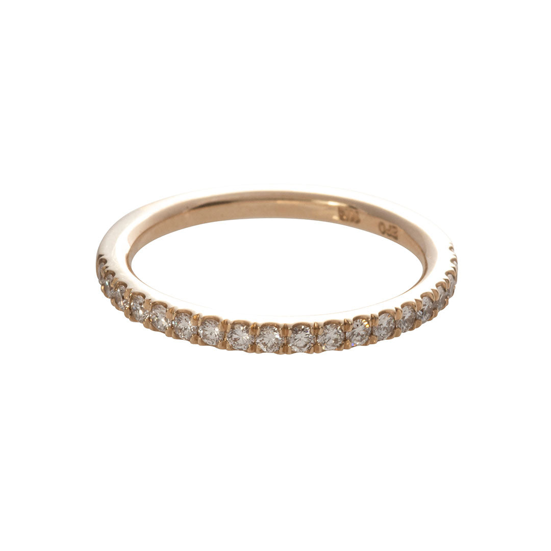 0.29ctw Diamond Pavé 14K Yellow Gold Halfway Eternity Band Ring for Women - Perfect for Weddings, Anniversaries & Special Occasions