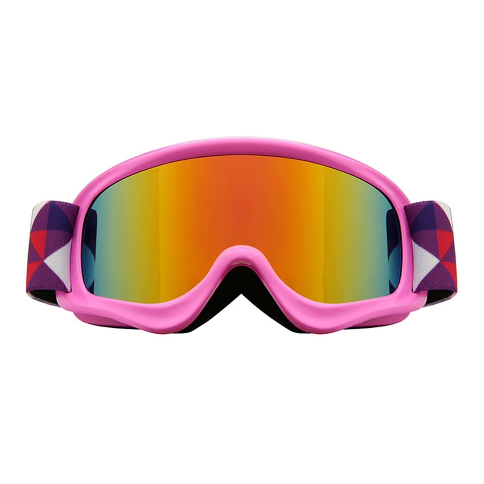 Anti-Fog UV400 Ski Goggles for Kids - Windproof Snowboard Glasses for Boys & Girls, Winter Sports Eyewear with Anti-Glare Protection - Perfect for Skiing, Snowboarding & Outdoor Winter Activities (Pink)