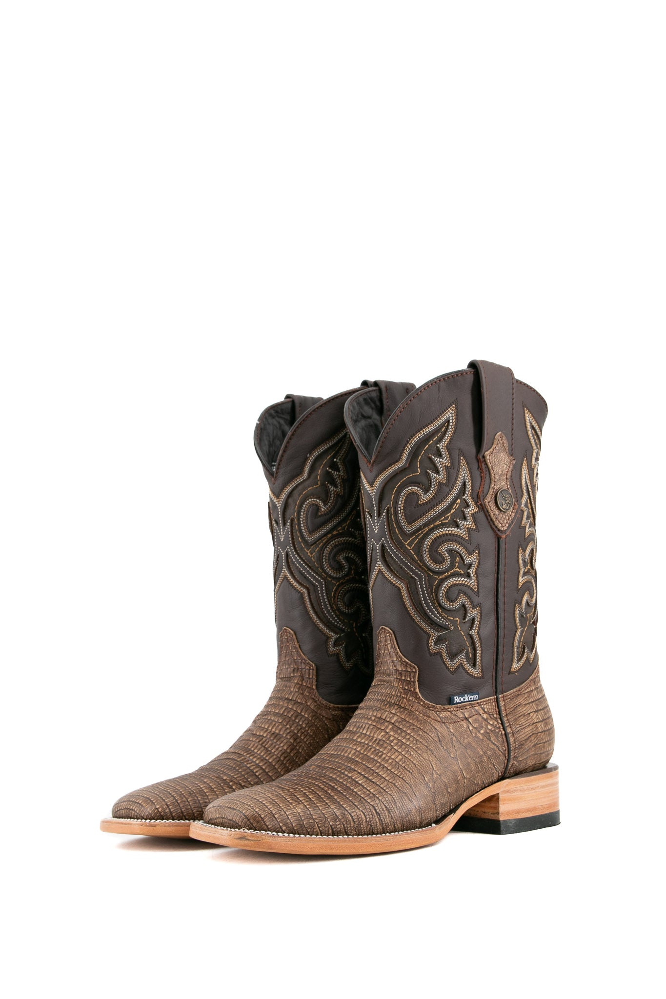Premium Lizard Print Matte Square Toe Cowboy Boots for Men & Women - Western Style Riding Boots with Comfortable Fit - Perfect for Country Music Festivals, Rodeos & Outdoor Adventures