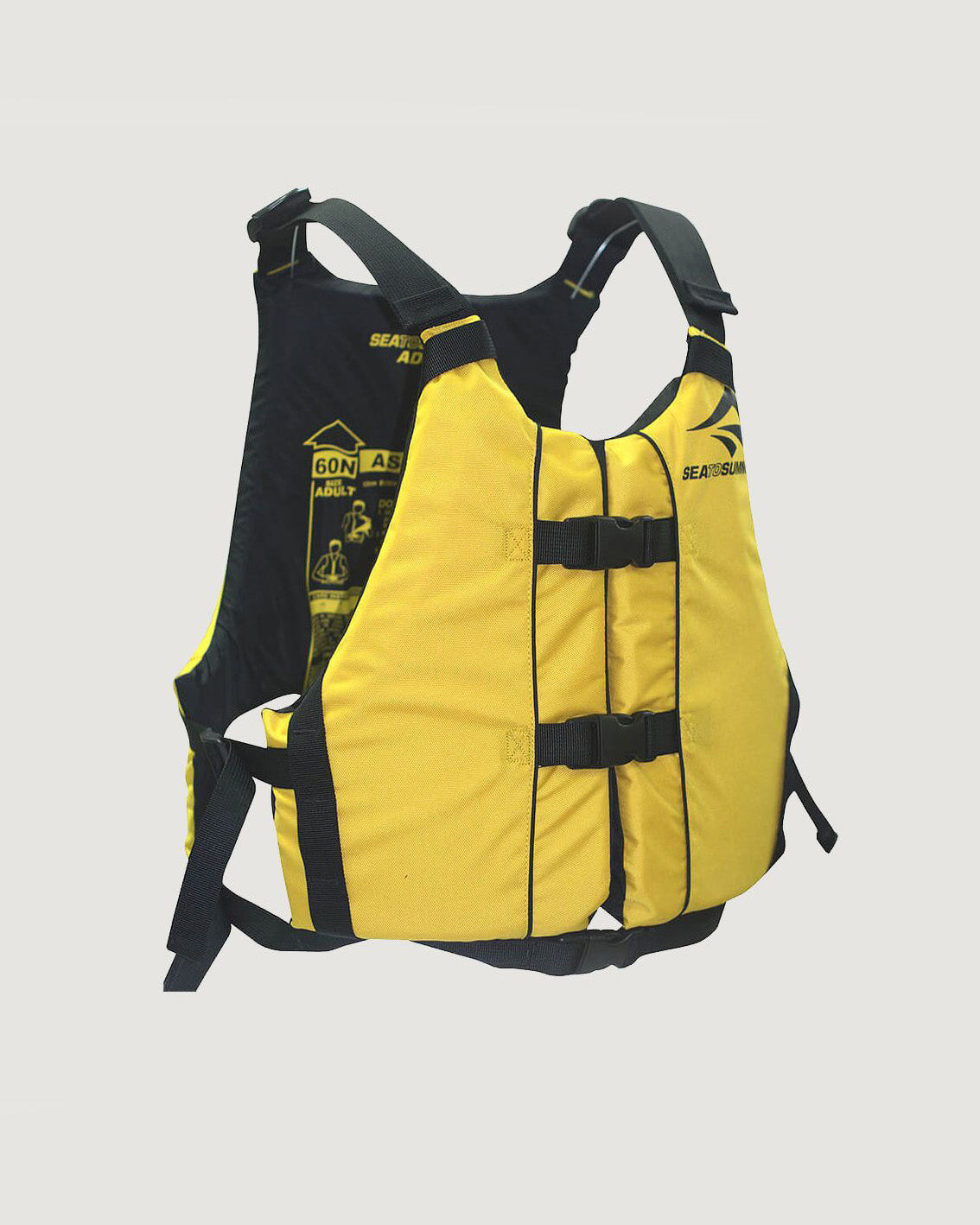 Sea to Summit Commercial Multifit PFD Life Jacket - Yellow | USCG Approved Personal Flotation Device for Boating, Kayaking & Water Sports
