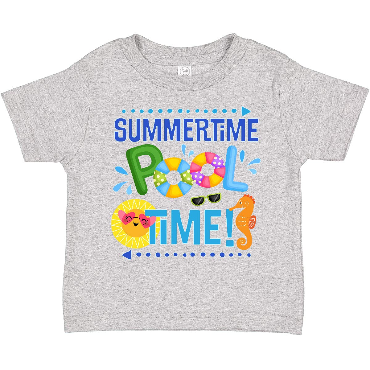 Inktastic Summer Vacation Pool Time Swimming Toddler T-Shirt - Cute Swim-Themed Graphic Tee for Toddlers - Perfect for Beach, Pool Parties & Summer Outings