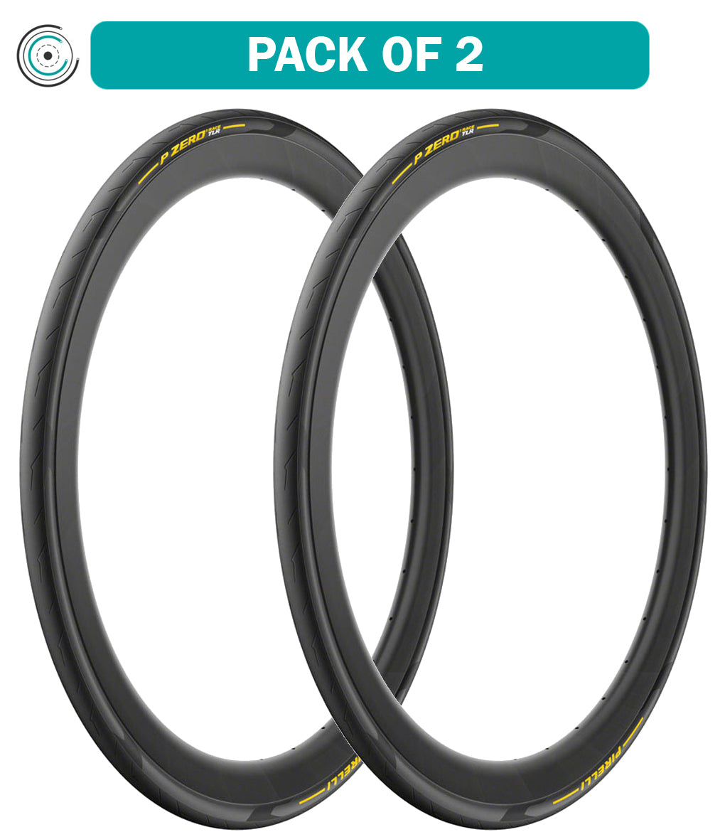 Pirelli P ZERO Race TLR Tubeless Bike Tires - 2 Pack, 700x26, Folding, Yellow Label 4020200 - High-Performance Road Cycling for Racing & Training