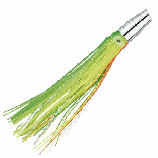 Chartreuse Green Orange Stripe