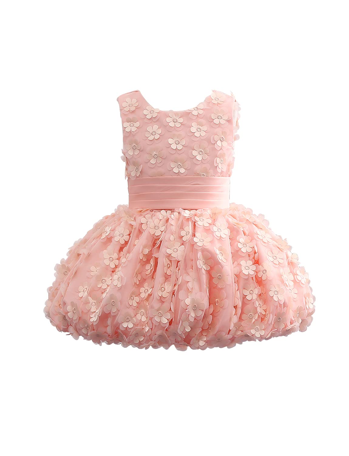 Sarahbridal Girls Wedding Dress - Handmade Flower Beaded Tulle Gown for Flower Girls, Birthday Party, Special Occasions | Perfect for Weddings, Pageants & Formal Events