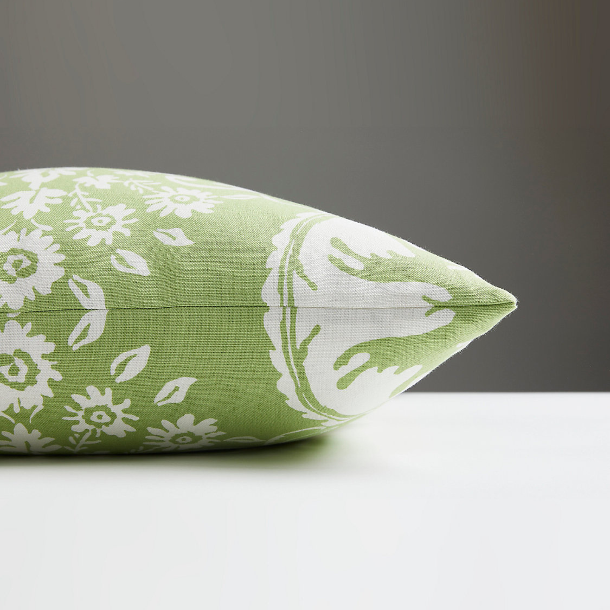 Celery Primavera Print Pillow - Decorative Throw Pillow for Sofa, Bed & Couch - Floral Spring Design Home Decor
