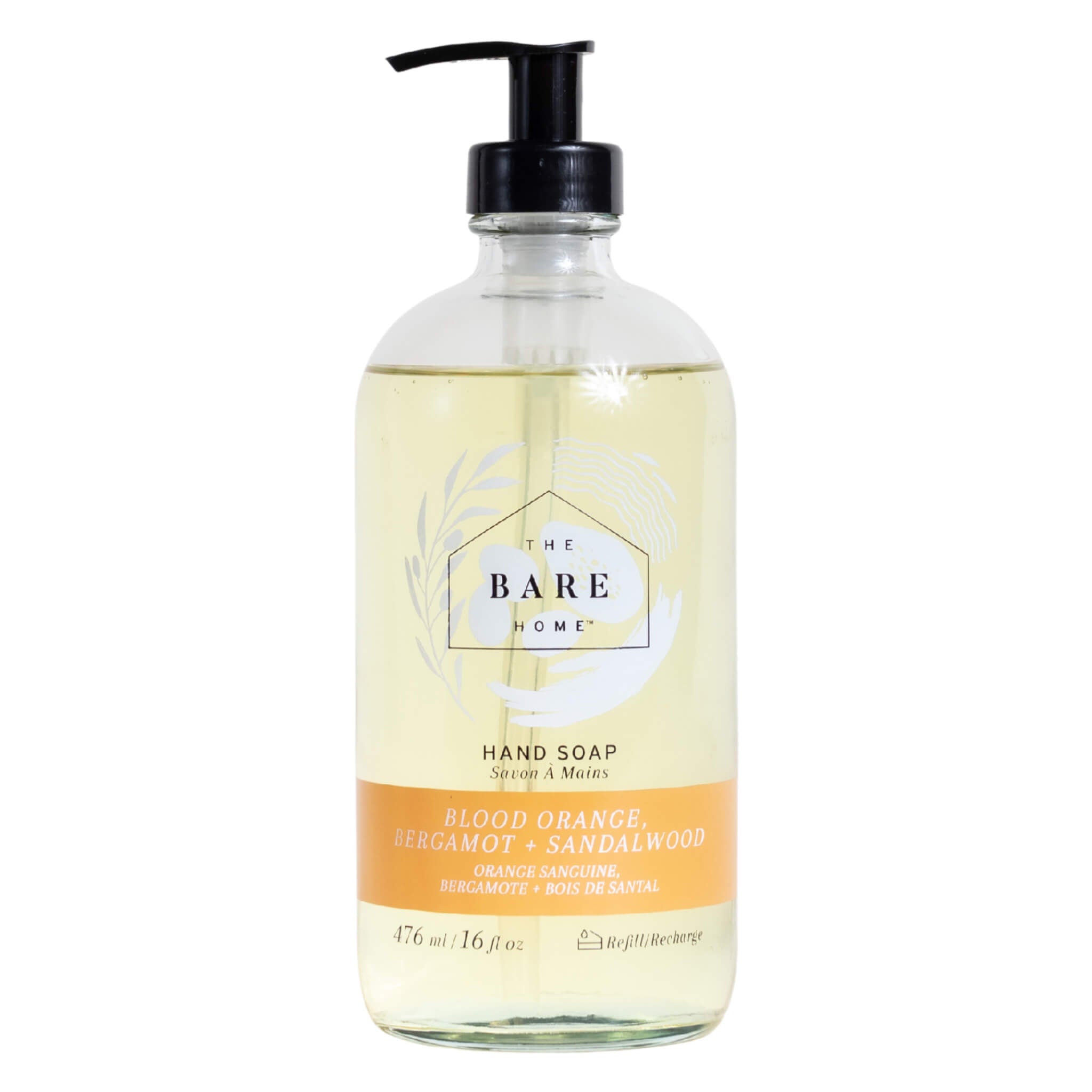 The Bare Home Hand Soap - Natural Moisturizing Liquid Soap for Kitchen & Bathroom - Gentle Cleansing with Essential Oils - Perfect for Daily Hand Washing, Dish Cleaning & Home Hygiene
