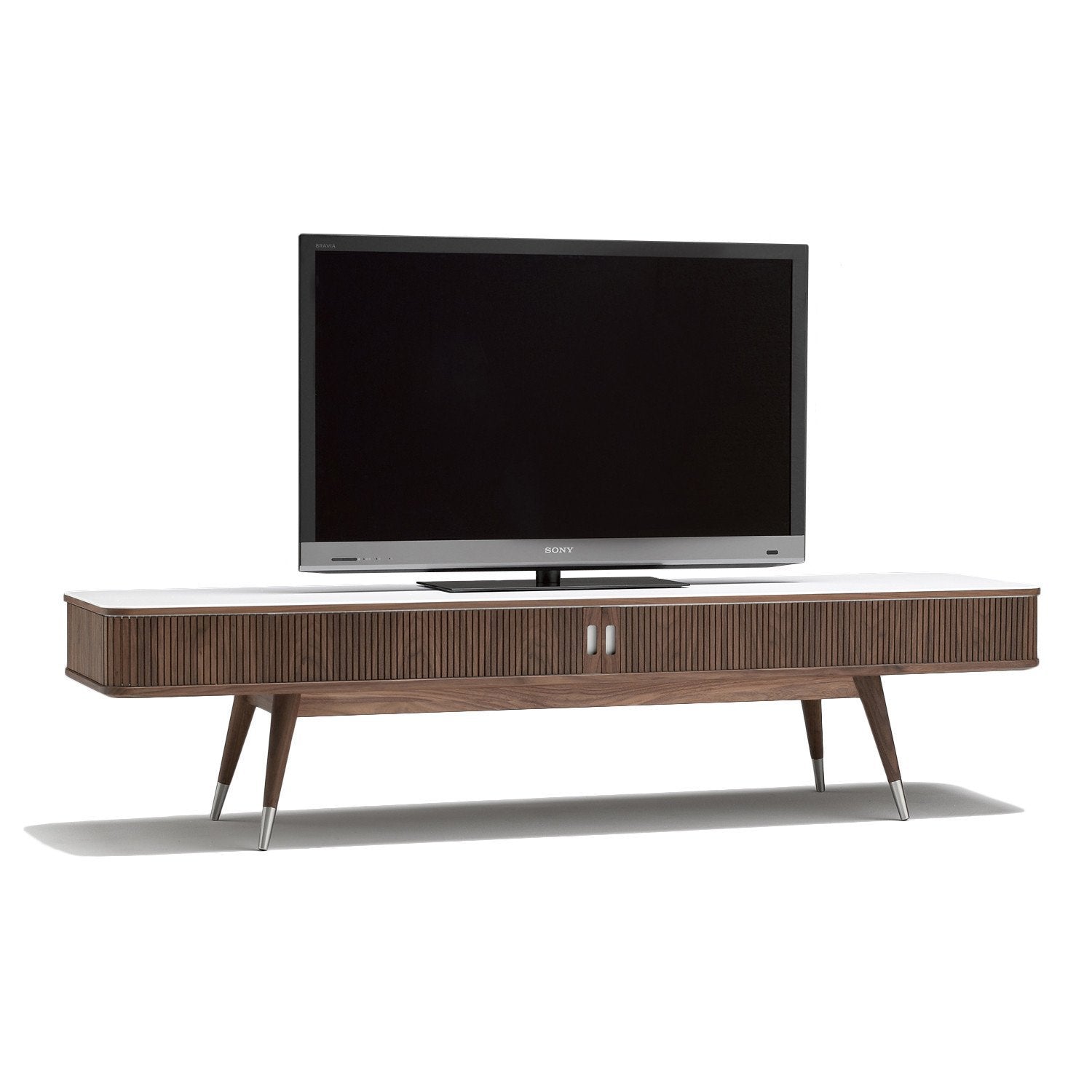 Nissen Gehl MDD AK2720 TV Stand with Shelves - Modern Entertainment Center for Living Room, Bedroom & Home Theater