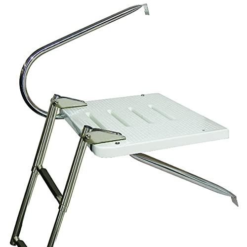 JIF Marine Platform with 3-Step Ladder - Heavy Duty Aluminum Boat Swim Platform for Boats, Yachts & Water Sports | Perfect for Swimming, Diving & Fishing Accessories