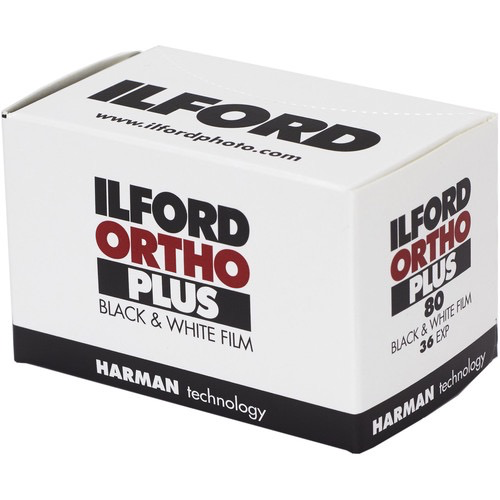 Ilford Ortho Plus Black & White Negative Film - 35mm Roll Film, 36 Exposures | High Contrast B&W Photography for Portraits, Landscapes & Artistic Shots