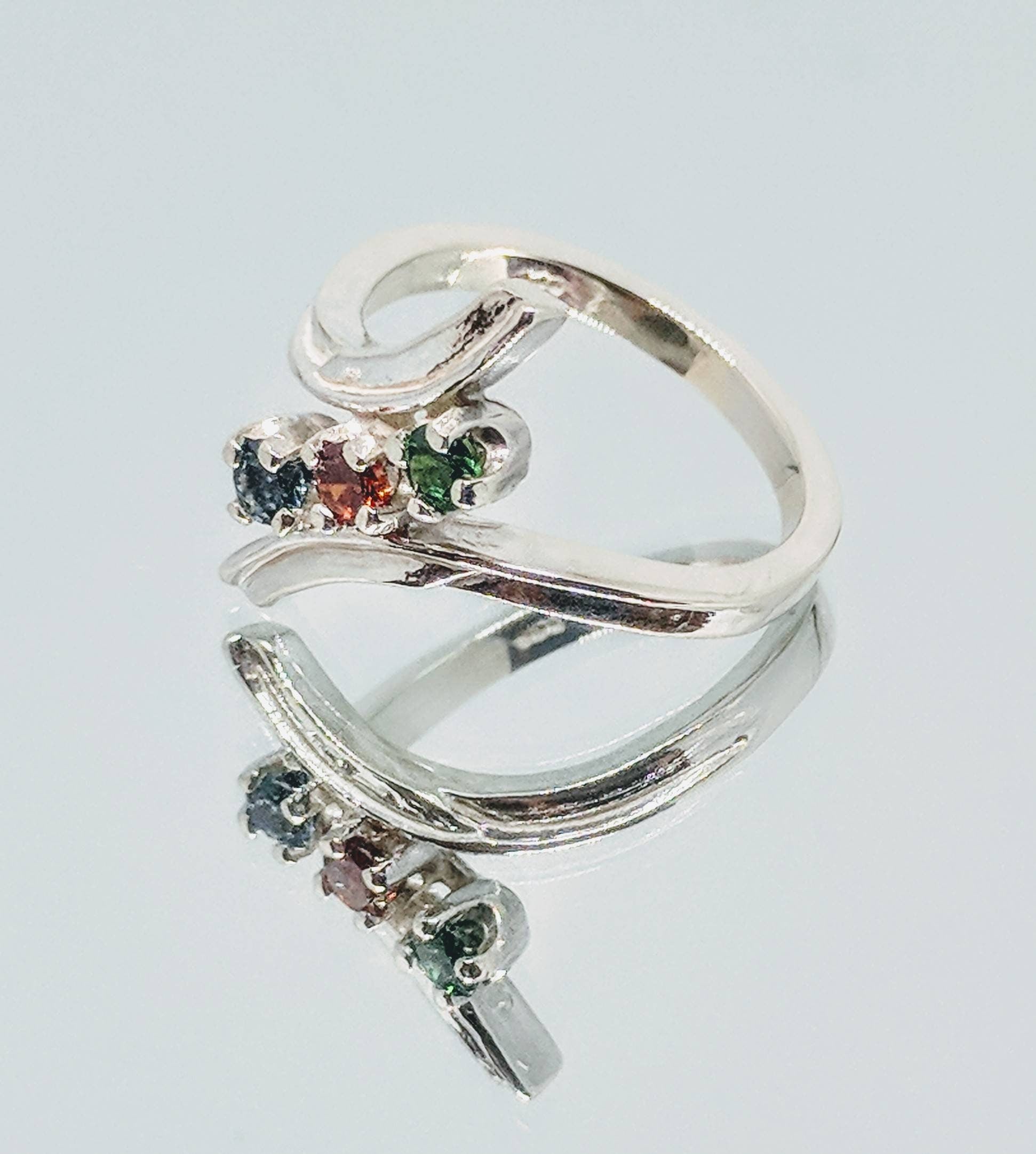 Custom Mothers Ring - Solid Sterling Silver or 14K Gold (White/Yellow/Rose) - 3/4/5/6 Stone Personalized Jewelry with Engraving - Size 7 - Perfect Gift for Mom, Grandma, Birthday & Mother's Day