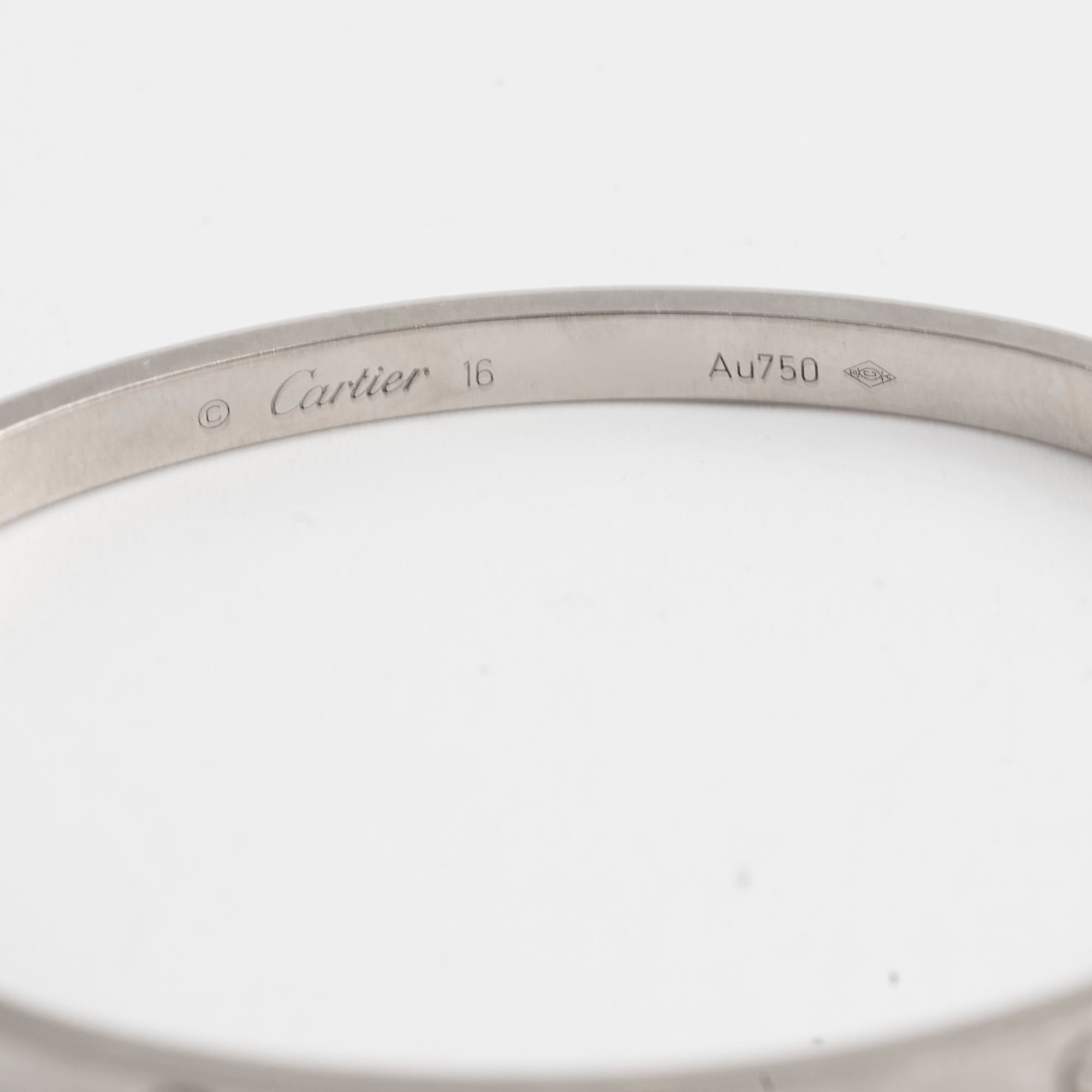 Cartier Love Bracelet 18K White Gold Small Model Size 16 - Luxury Jewelry Gift for Women, Anniversary & Special Occasions