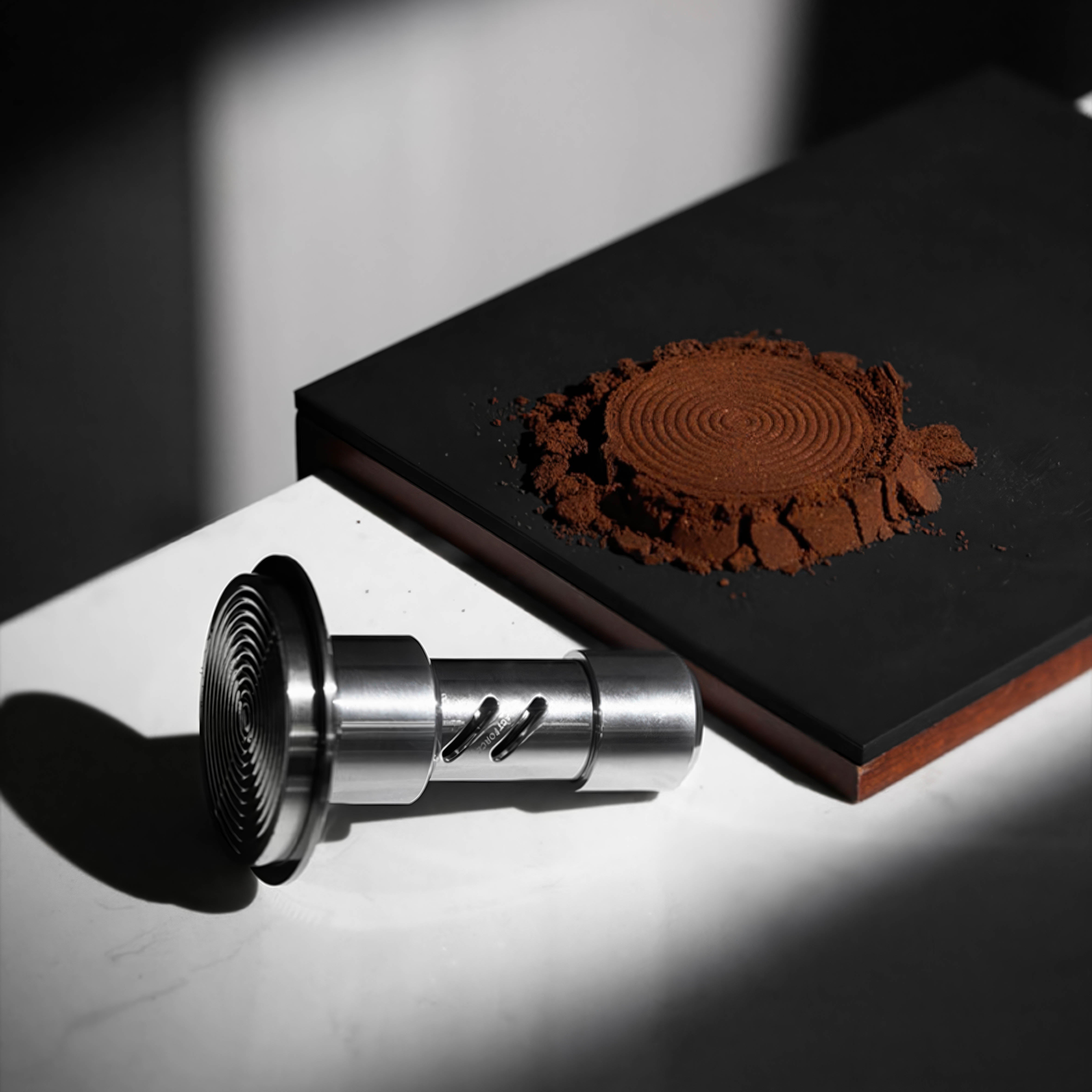 Premium Titan Tamper and Coffee Distributor - Barista Tool for Espresso Machine, Perfect for Home Brewing and Professional Coffee Shops | Even Coffee Grounds for Rich Flavor