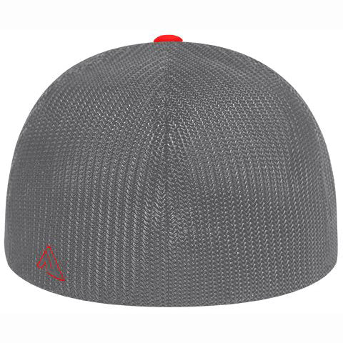 Pacific Headwear Holly Red/Graphite Flex Fit Hat 404M RDGR - Adjustable Baseball Cap for Men & Women - Perfect for Outdoor Sports, Hiking, Running & Casual Wear