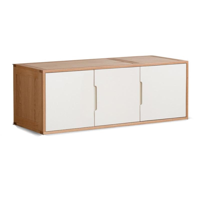 52.4x22.4x19.7 inch / 133x57x50 cm / natural wood color / three-door top cabinet