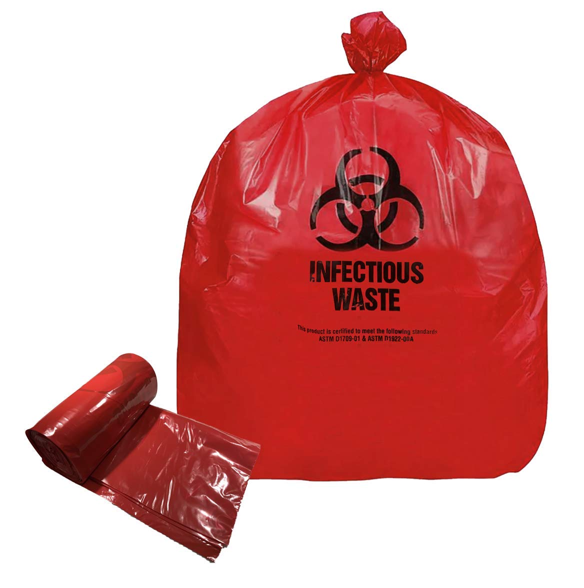 Resilia Biohazard Bags - 55-60 Gallon Red Hazardous Waste Disposal Bags (38x60 Inches, 50 Bags/Case) | DOT & ASTM Certified for Hospitals, Clinics & Medical Facilities | Ideal for Medical Waste, Sharps & Contaminated Materials Disposal