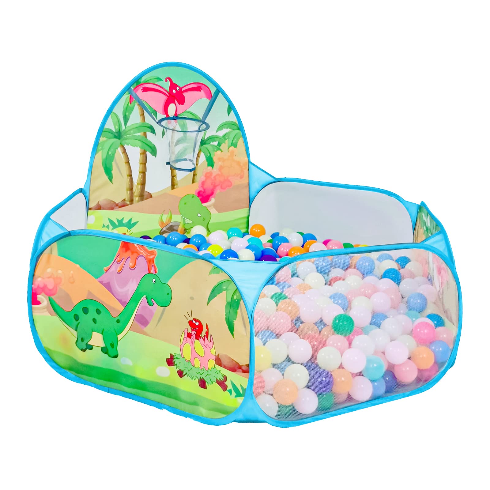 Dinosaur Play Tent for Kids - Indoor & Outdoor Ball Pit Playhouse, Toddler Playpen Toy for Boys & Girls, Birthday Gift (Balls Not Included) | Perfect for Playrooms, Backyards & Birthday Parties