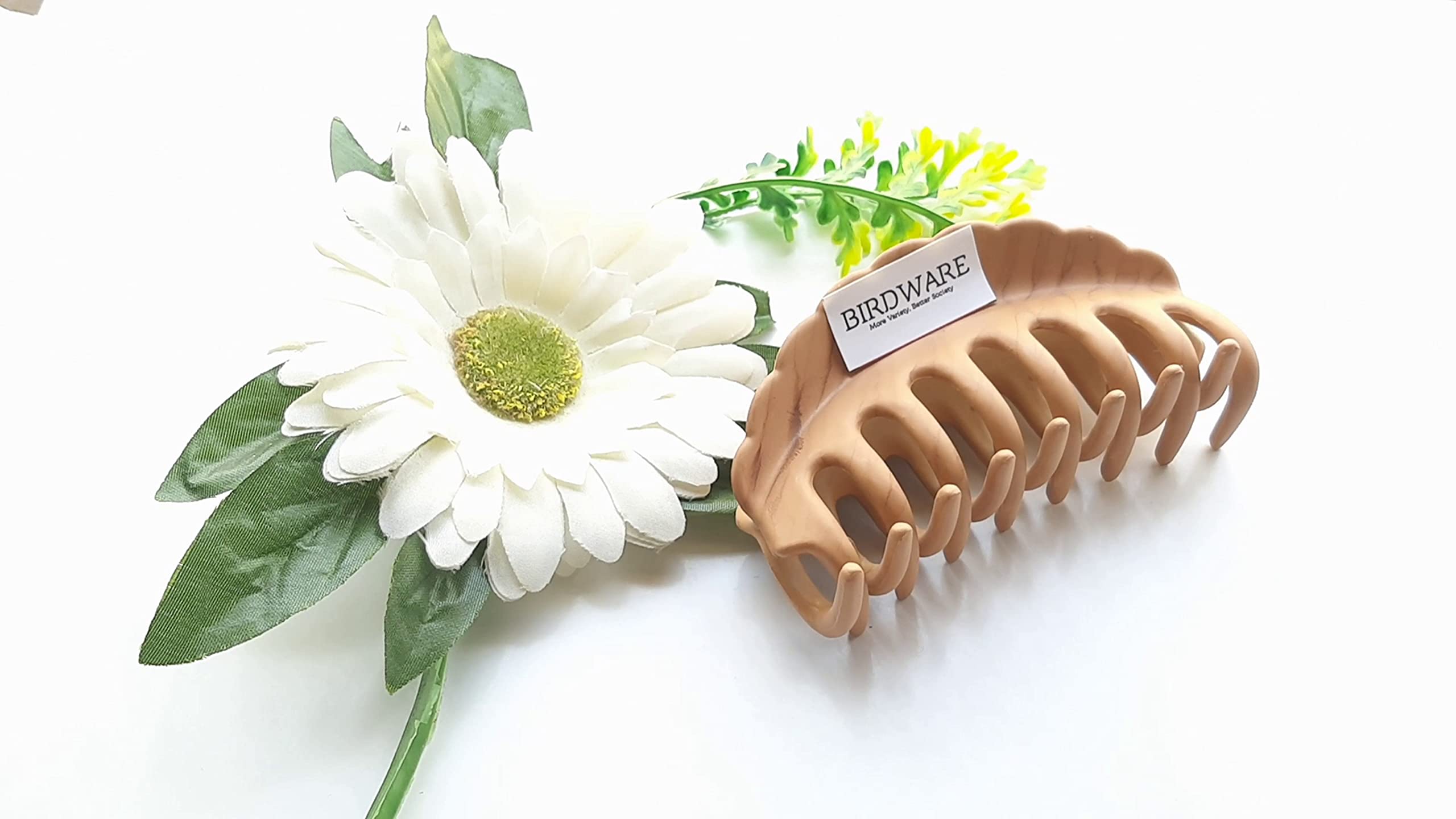 Stylish Acrylic Butterfly Hair Clips for Women & Girls - Large Wooden Hair Claw Clutchers in Multi Colors - Perfect for Updos, Ponytails & Everyday Hairstyles