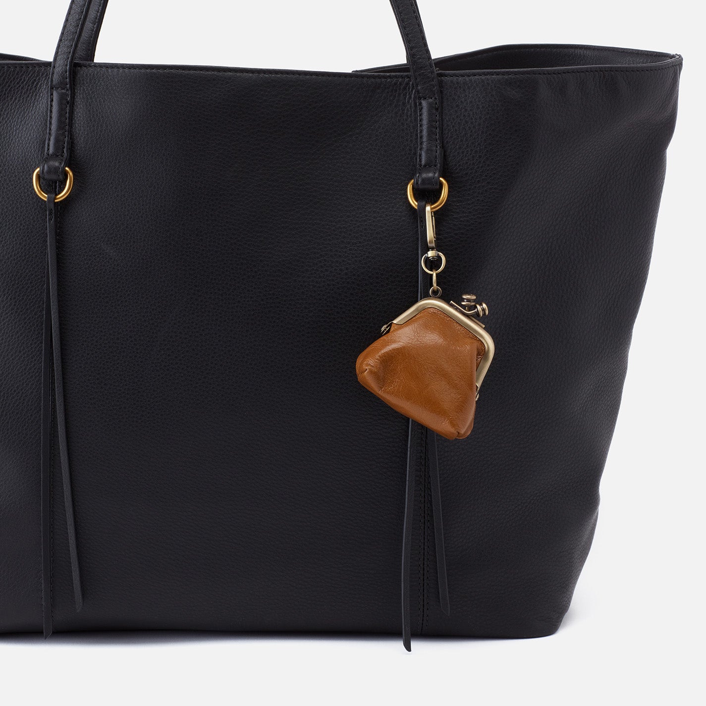 Polished Leather Run Frame Pouch in Truffle - Stylish Crossbody Bag for Running, Travel & Everyday Use