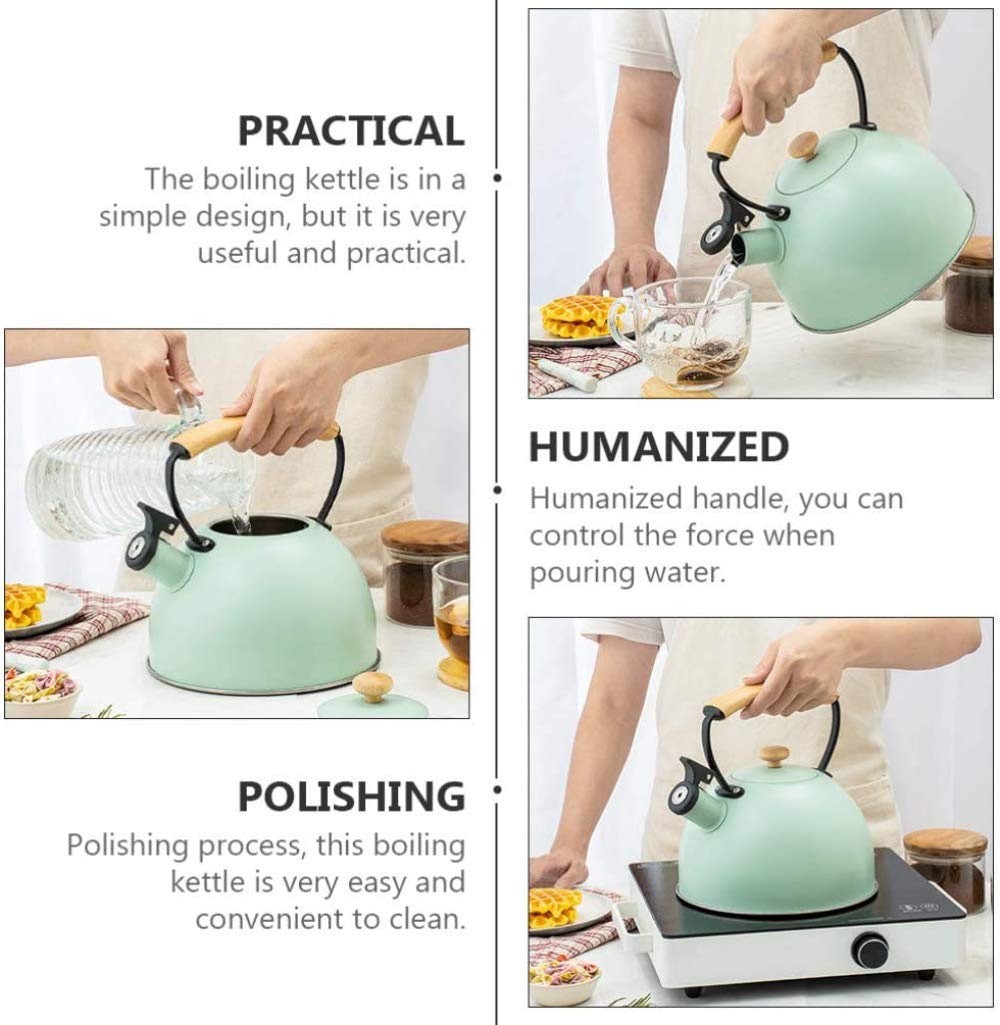 Premium Stainless Steel Whistling Tea Kettle for Stovetop - Classic Design for Gas & Electric Stoves - Perfect for Boiling Water, Making Tea, Coffee & Hot Cocoa at Home or Camping