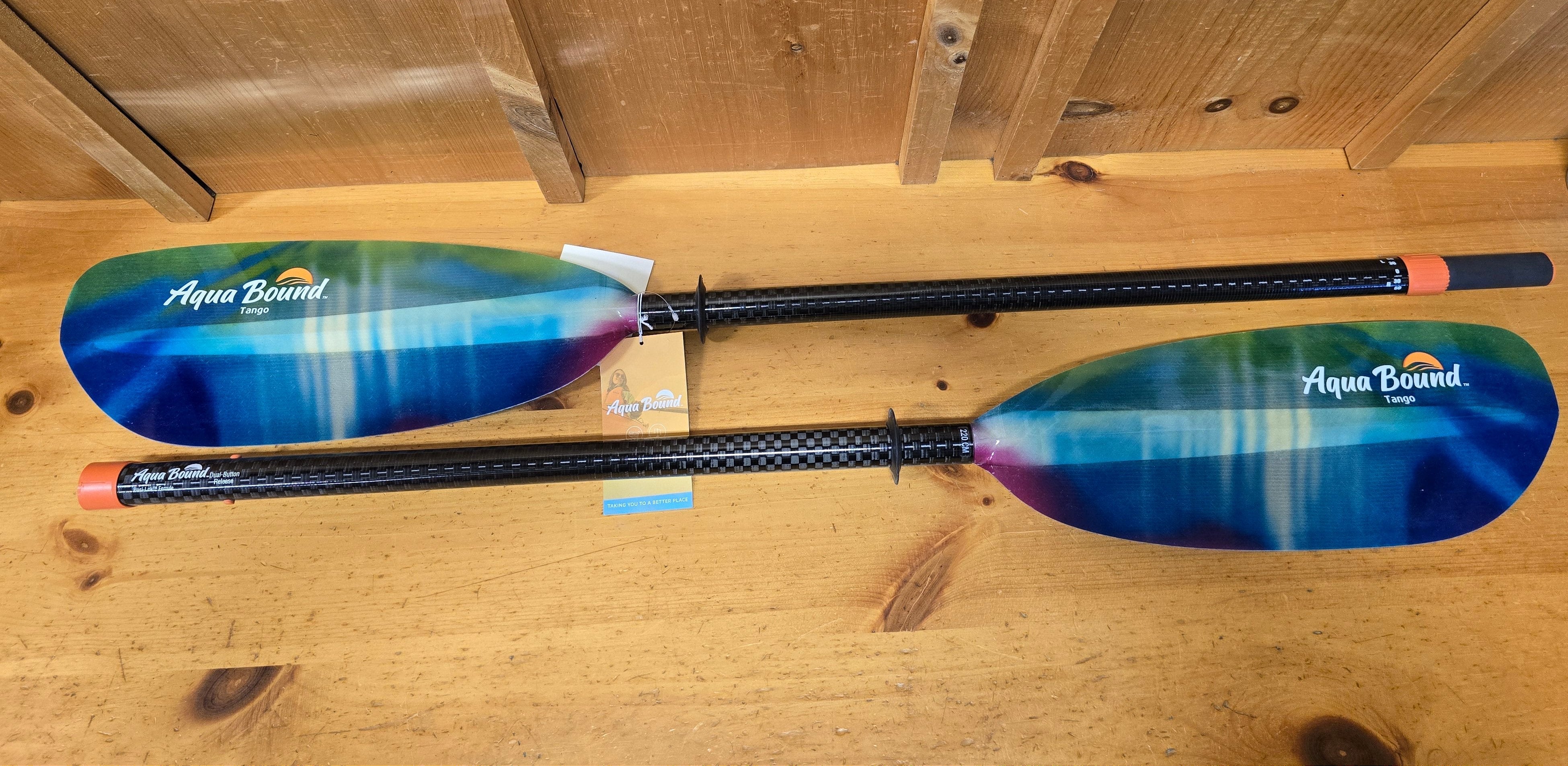 Aquabound Tango Fiberglass Paddle with Posi Lok System & Carbon Shaft - Scratch & Dent - Perfect for Kayaking, Canoeing, and Stand Up Paddleboarding